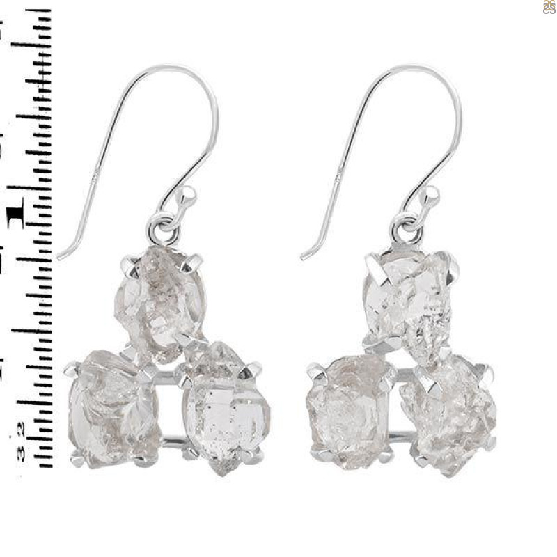 Petroleum Herkimer Diamond Rough Earring-2E HDP-3-138