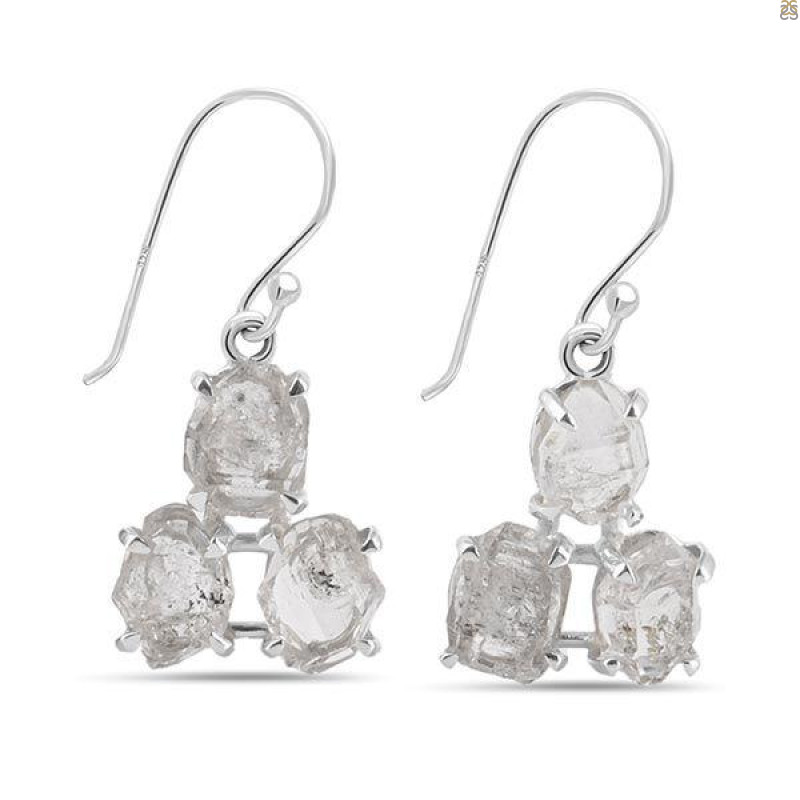 Petroleum Herkimer Diamond Rough Earring-2E HDP-3-141