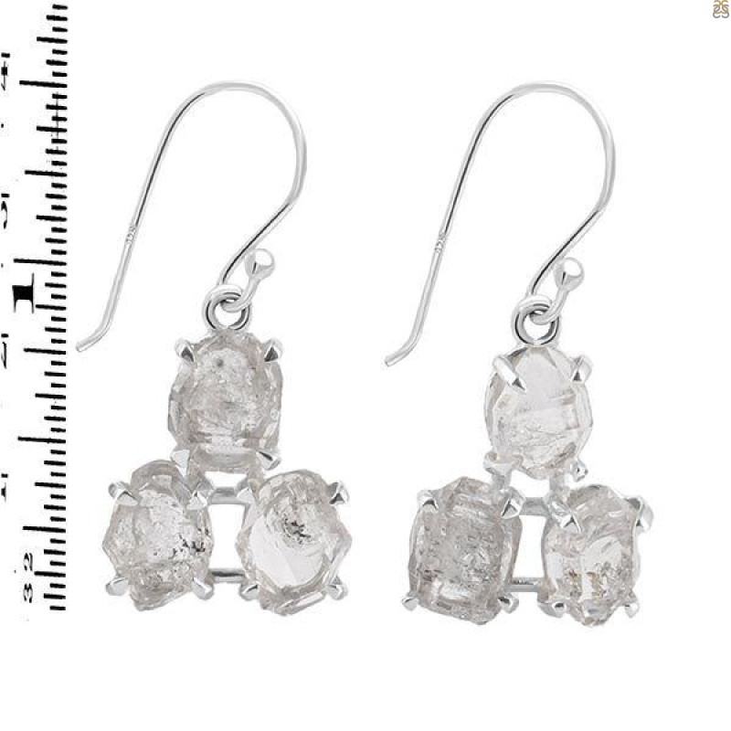 Petroleum Herkimer Diamond Rough Earring-2E HDP-3-141