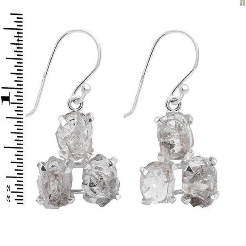 Petroleum Herkimer Diamond Rough Earring-2E HDP-3-142