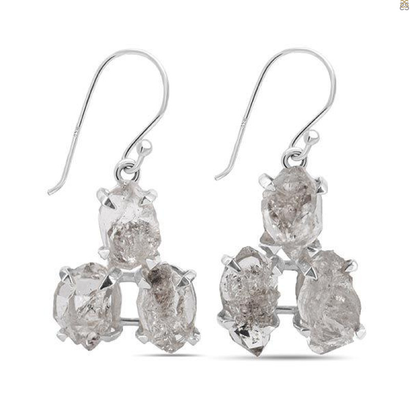 Petroleum Herkimer Diamond Rough Earring-2E HDP-3-143