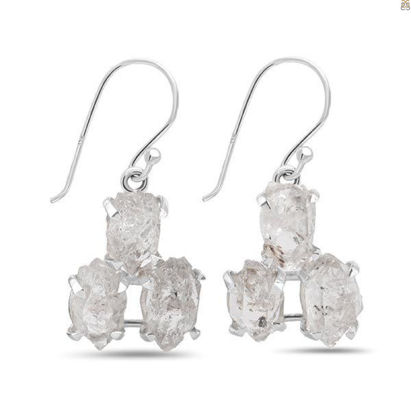 Petroleum Herkimer Diamond Rough Earring-2E HDP-3-144
