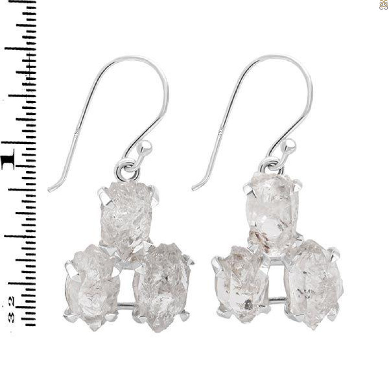 Petroleum Herkimer Diamond Rough Earring-2E HDP-3-144