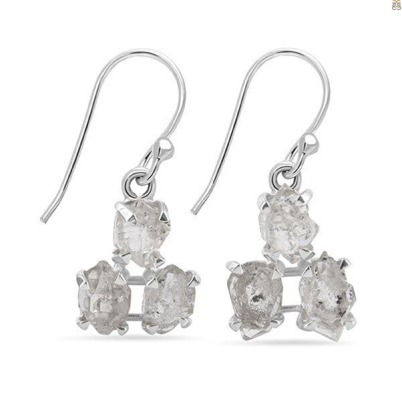 Petroleum Herkimer Diamond Rough Earring-2E HDP-3-15