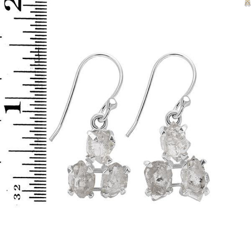 Petroleum Herkimer Diamond Rough Earring-2E HDP-3-15
