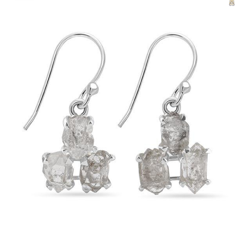 Petroleum Herkimer Diamond Rough Earring-2E HDP-3-18