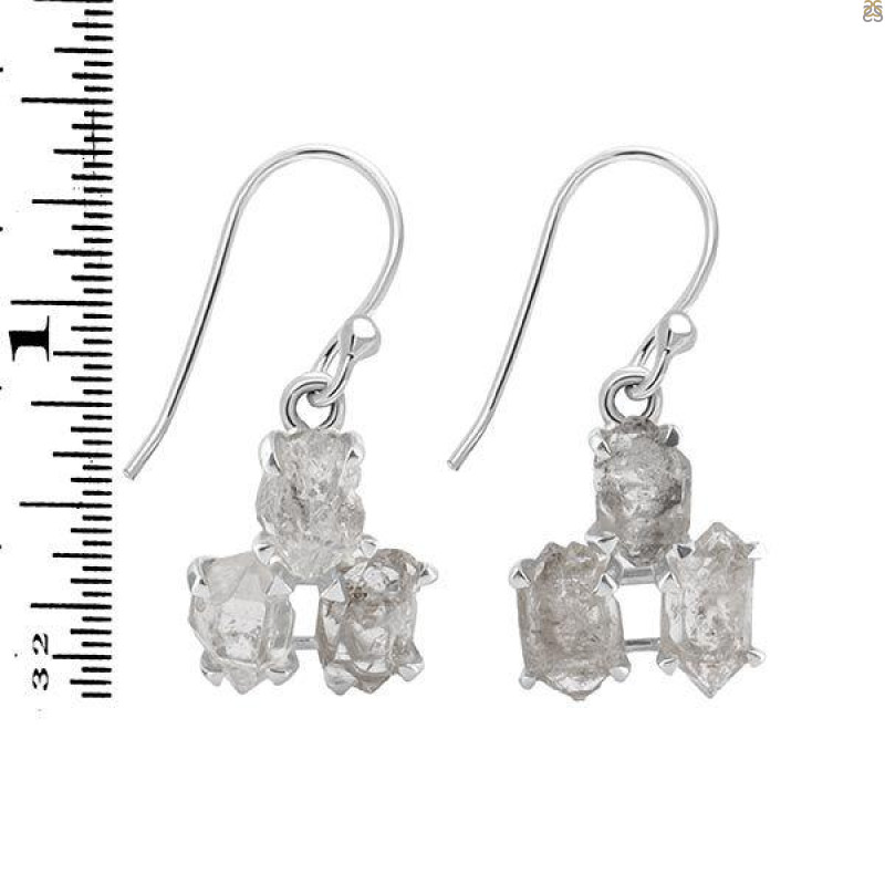 Petroleum Herkimer Diamond Rough Earring-2E HDP-3-18