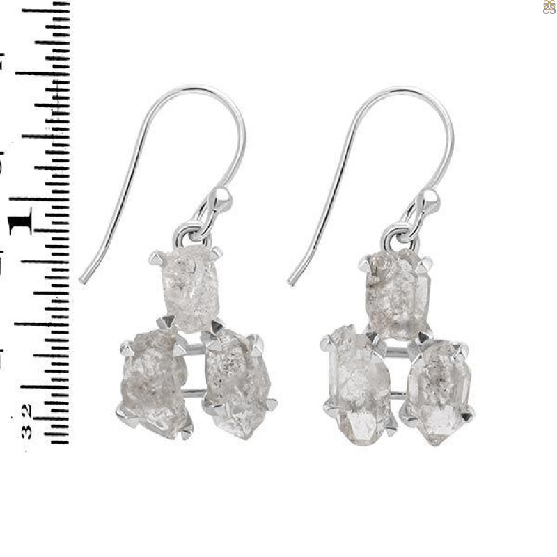 Petroleum Herkimer Diamond Rough Earring-2E HDP-3-19