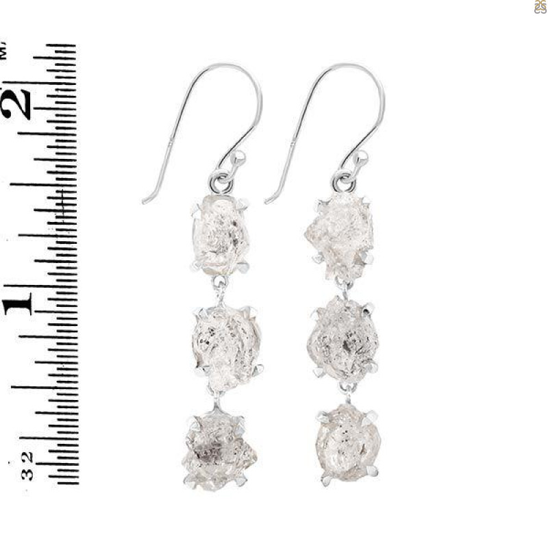 Petroleum Herkimer Diamond Rough Earring-2E HDP-3-197