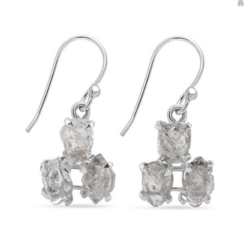 Petroleum Herkimer Diamond Rough Earring-2E HDP-3-20