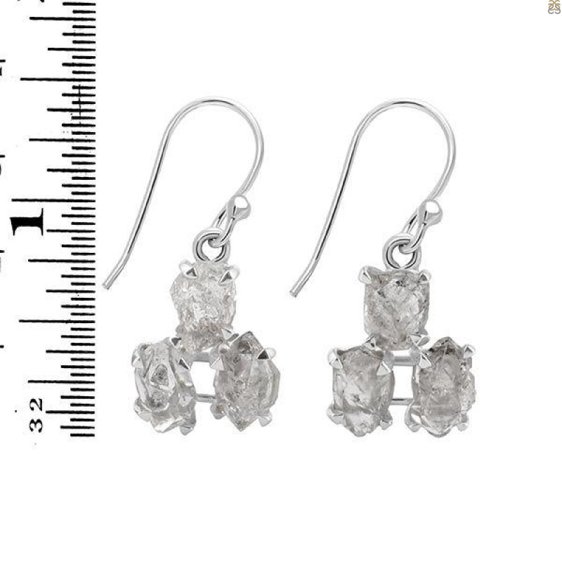 Petroleum Herkimer Diamond Rough Earring-2E HDP-3-20