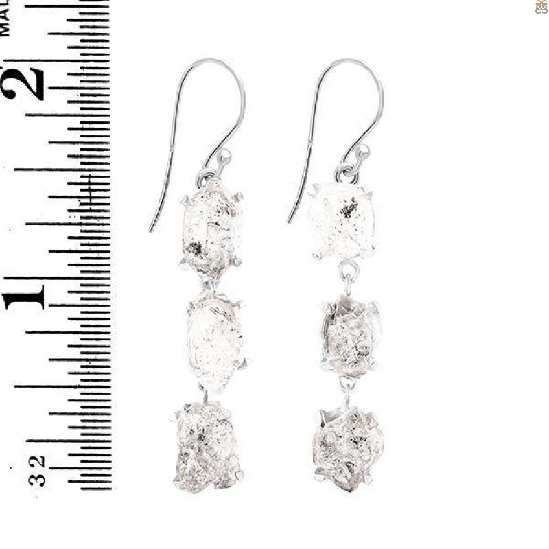Petroleum Herkimer Diamond Rough Earring-2E HDP-3-206