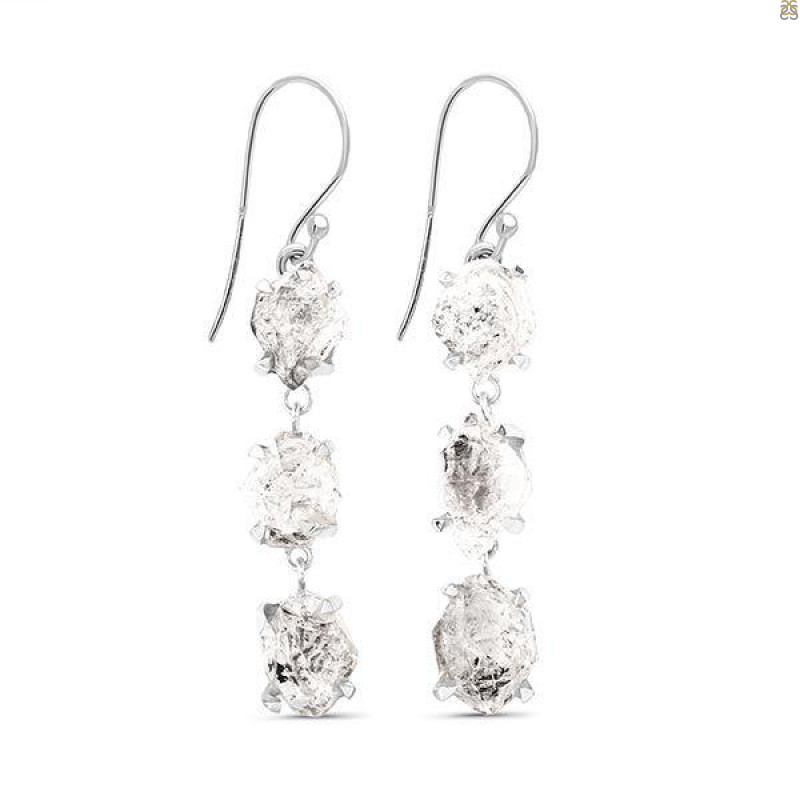 Petroleum Herkimer Diamond Rough Earring-2E HDP-3-207