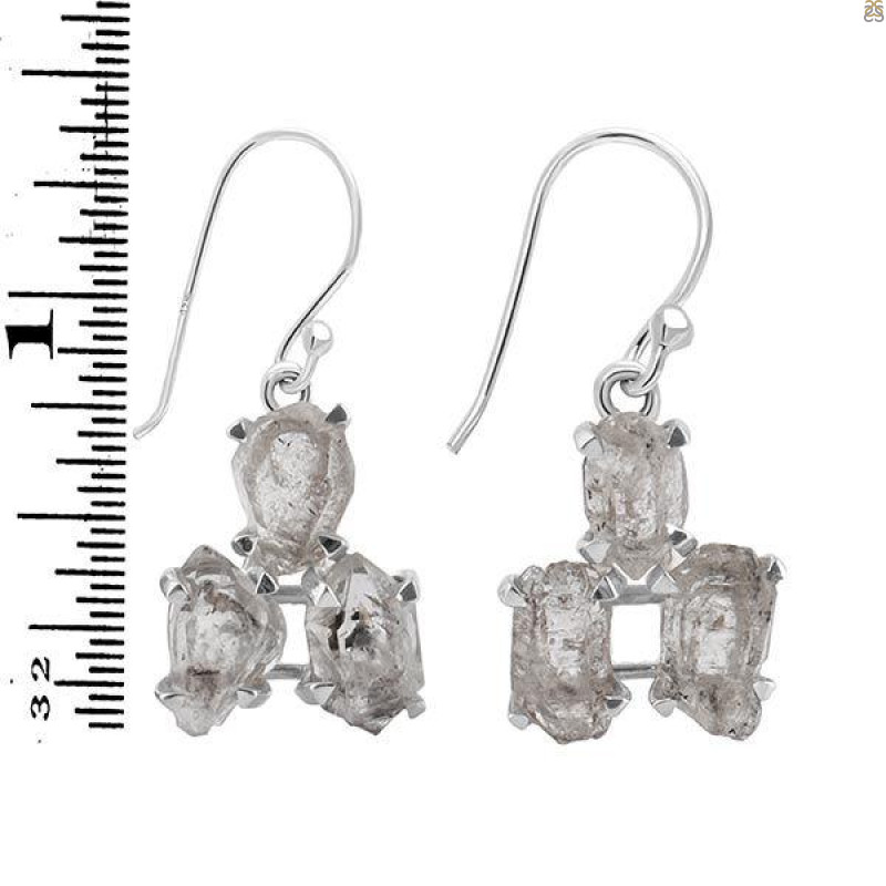 Petroleum Herkimer Diamond Rough Earring-2E HDP-3-21