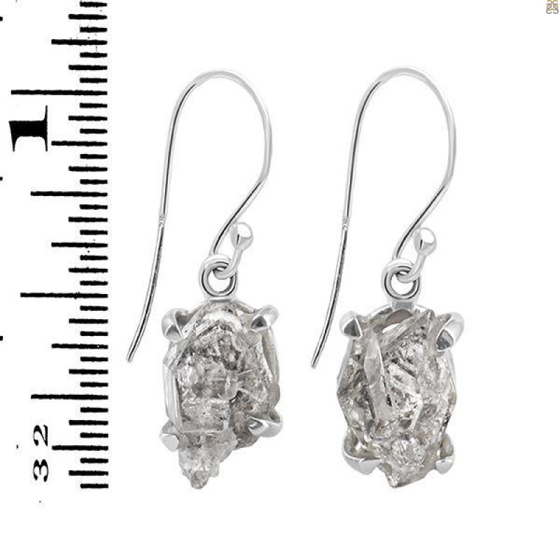 Petroleum Herkimer Diamond Rough Earring-E HDP-3-212