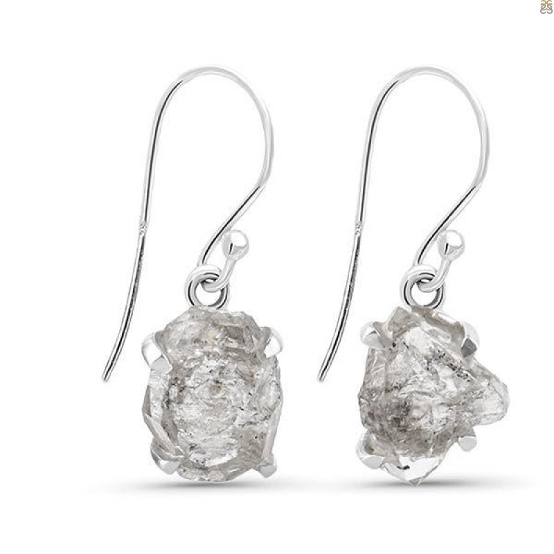 Petroleum Herkimer Diamond Rough Earring-E HDP-3-213