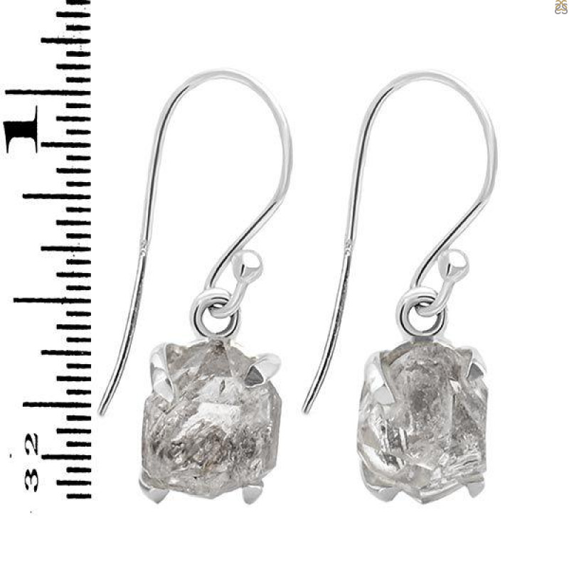 Petroleum Herkimer Diamond Rough Earring-E HDP-3-214