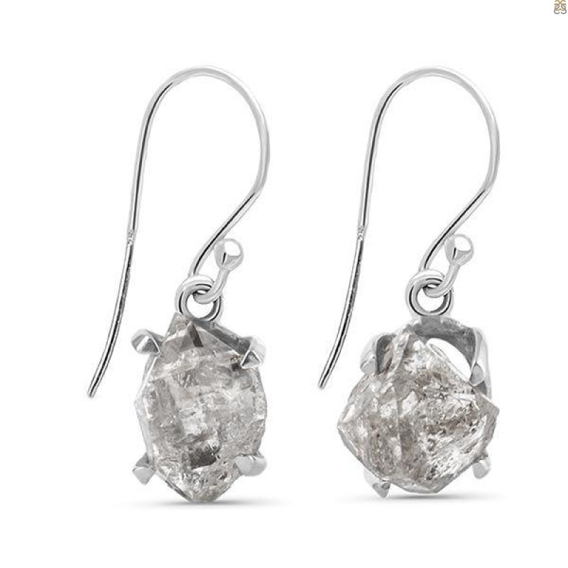 Petroleum Herkimer Diamond Rough Earring-E HDP-3-218