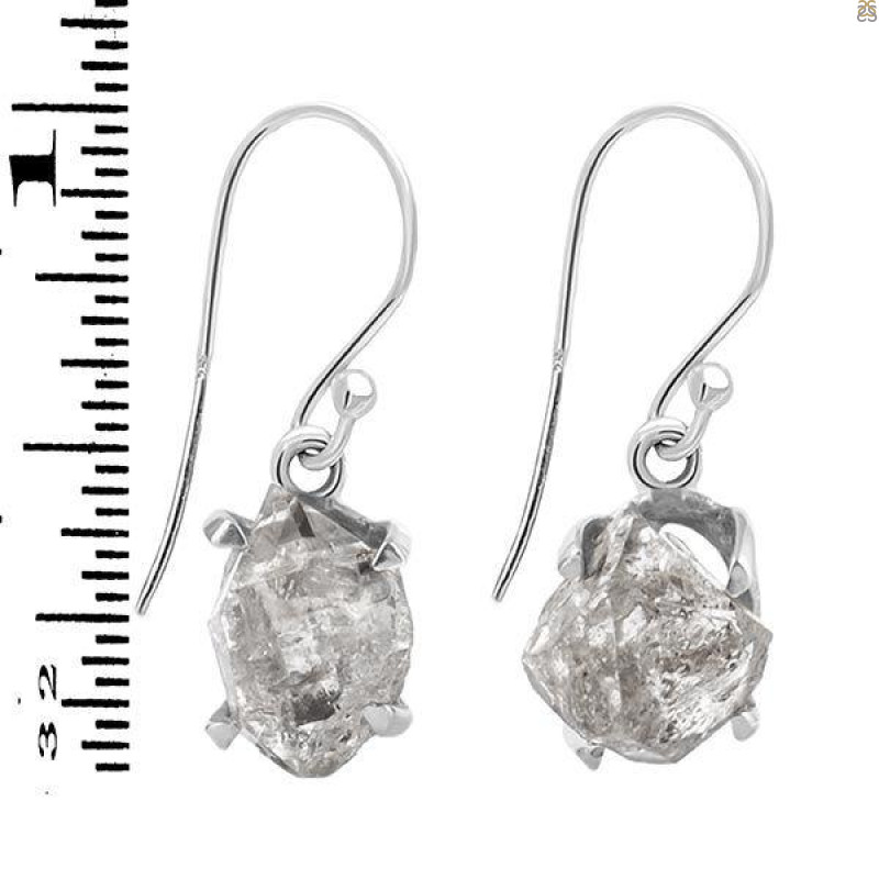 Petroleum Herkimer Diamond Rough Earring-E HDP-3-218