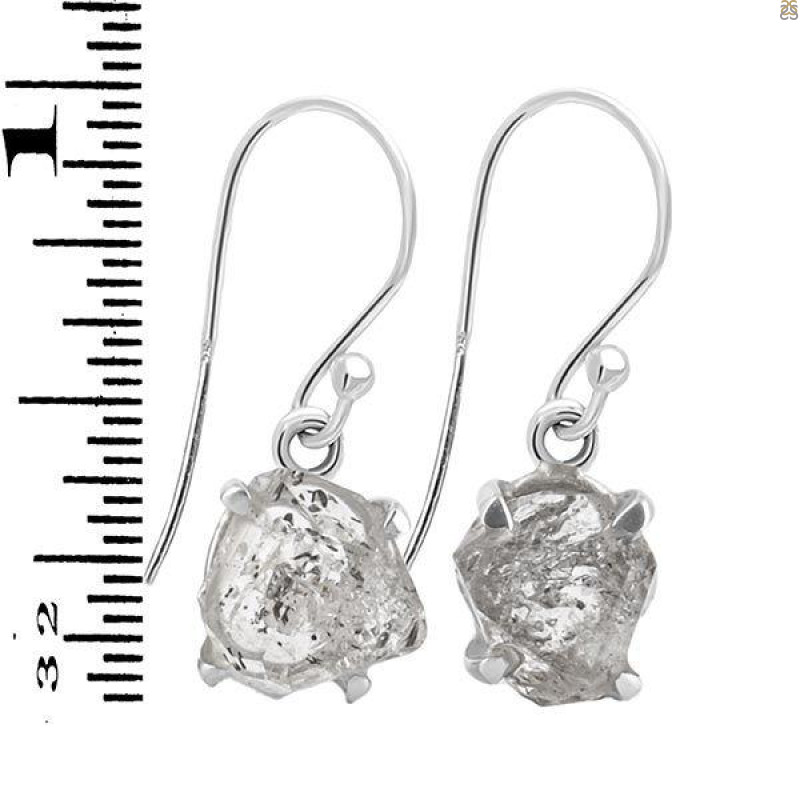 Petroleum Herkimer Diamond Rough Earring-E HDP-3-219