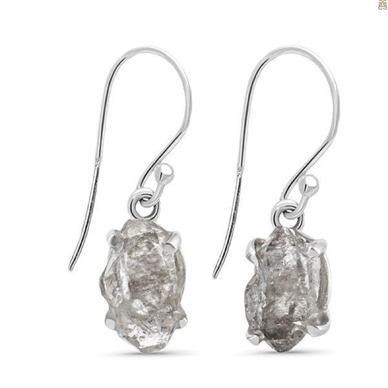 Petroleum Herkimer Diamond Rough Earring-E HDP-3-220