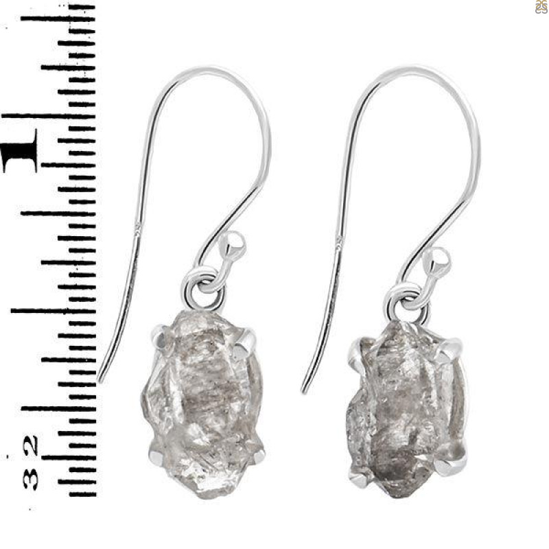 Petroleum Herkimer Diamond Rough Earring-E HDP-3-220