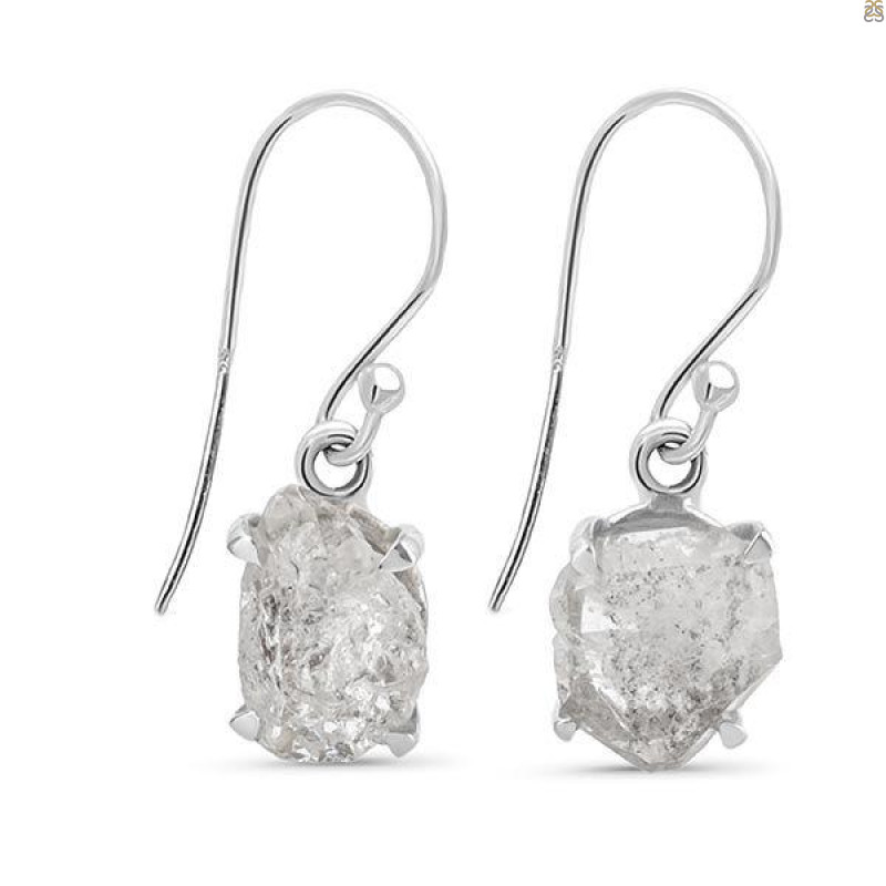 Petroleum Herkimer Diamond Rough Earring-E HDP-3-222