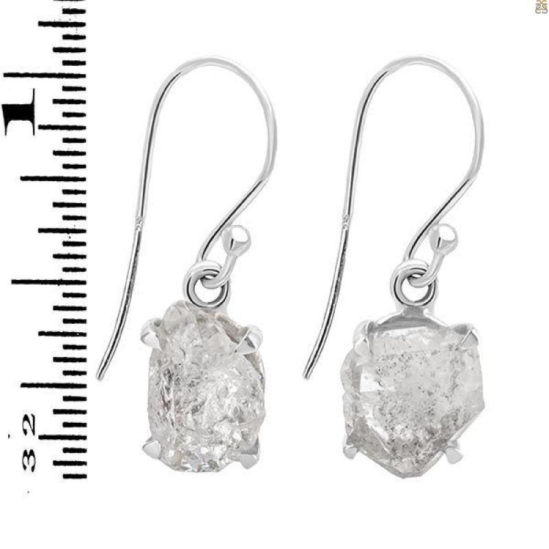 Petroleum Herkimer Diamond Rough Earring-E HDP-3-222