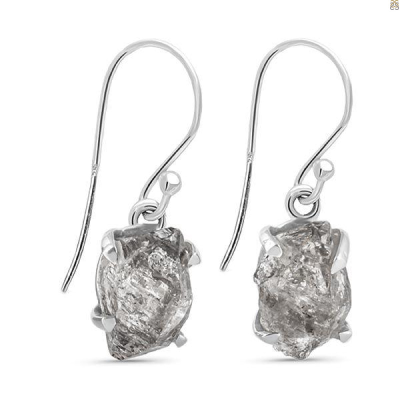Petroleum Herkimer Diamond Rough Earring-E HDP-3-225