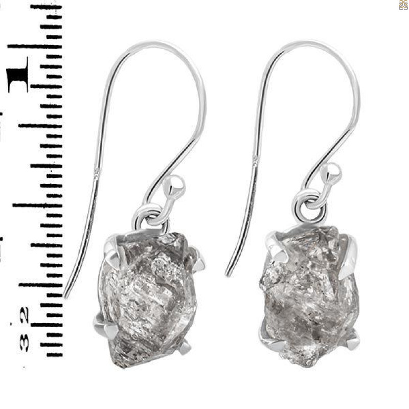Petroleum Herkimer Diamond Rough Earring-E HDP-3-225