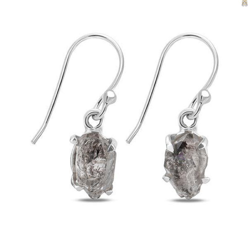 Petroleum Herkimer Diamond Rough Earring-E HDP-3-226