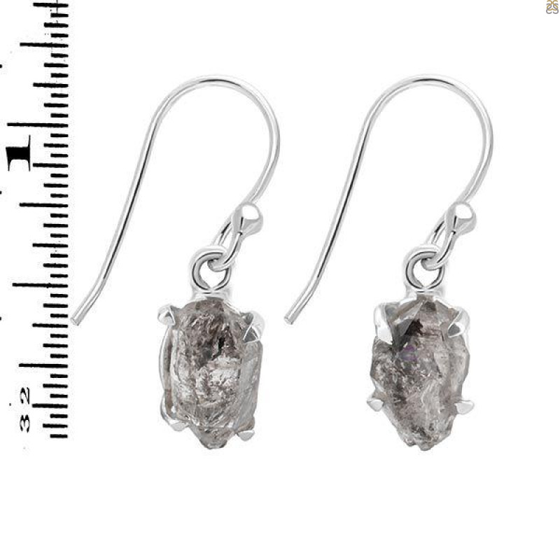 Petroleum Herkimer Diamond Rough Earring-E HDP-3-226