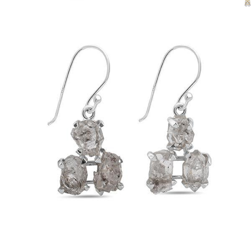 Petroleum Herkimer Diamond Rough Earring-2E HDP-3-23