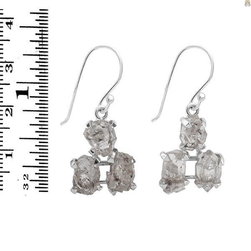 Petroleum Herkimer Diamond Rough Earring-2E HDP-3-23