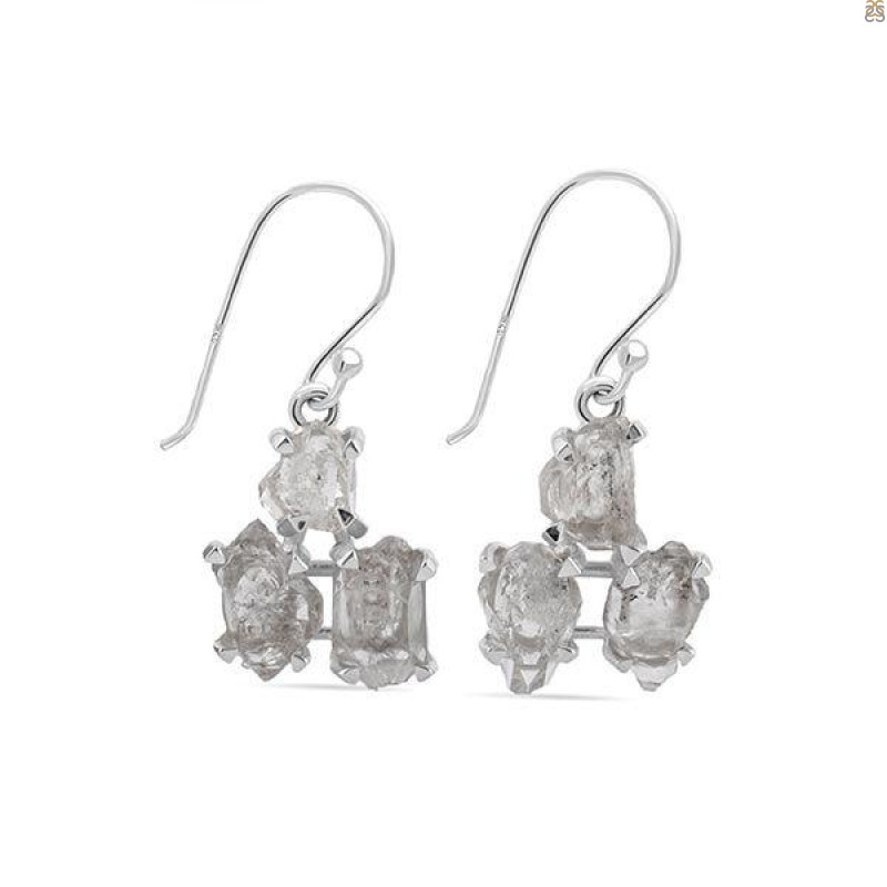 Petroleum Herkimer Diamond Rough Earring-2E HDP-3-24