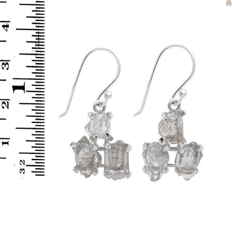 Petroleum Herkimer Diamond Rough Earring-2E HDP-3-24