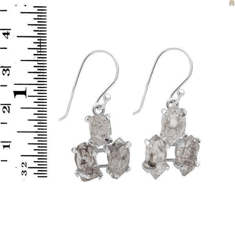 Petroleum Herkimer Diamond Rough Earring-2E HDP-3-25