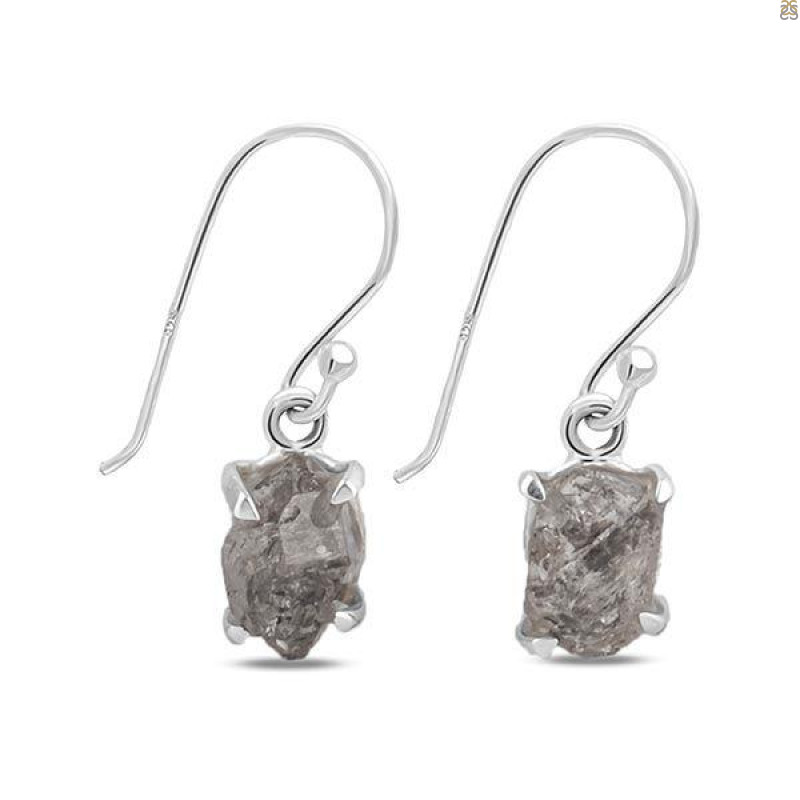 Petroleum Herkimer Diamond Rough Earring-E HDP-3-251