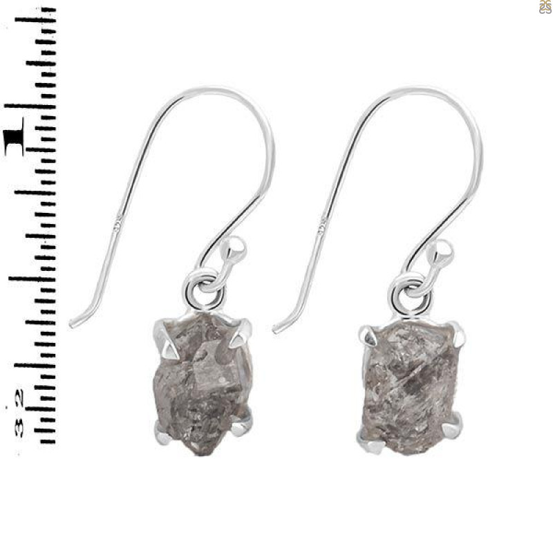 Petroleum Herkimer Diamond Rough Earring-E HDP-3-251