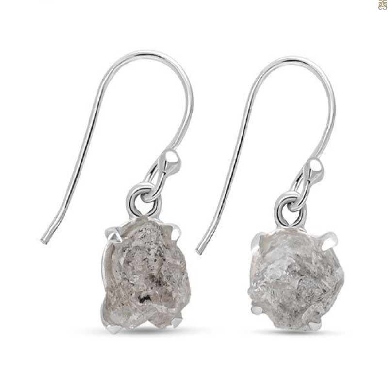 Petroleum Herkimer Diamond Rough Earring-E HDP-3-253
