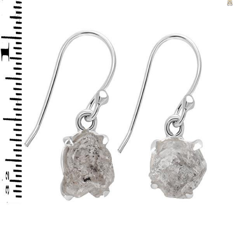 Petroleum Herkimer Diamond Rough Earring-E HDP-3-253