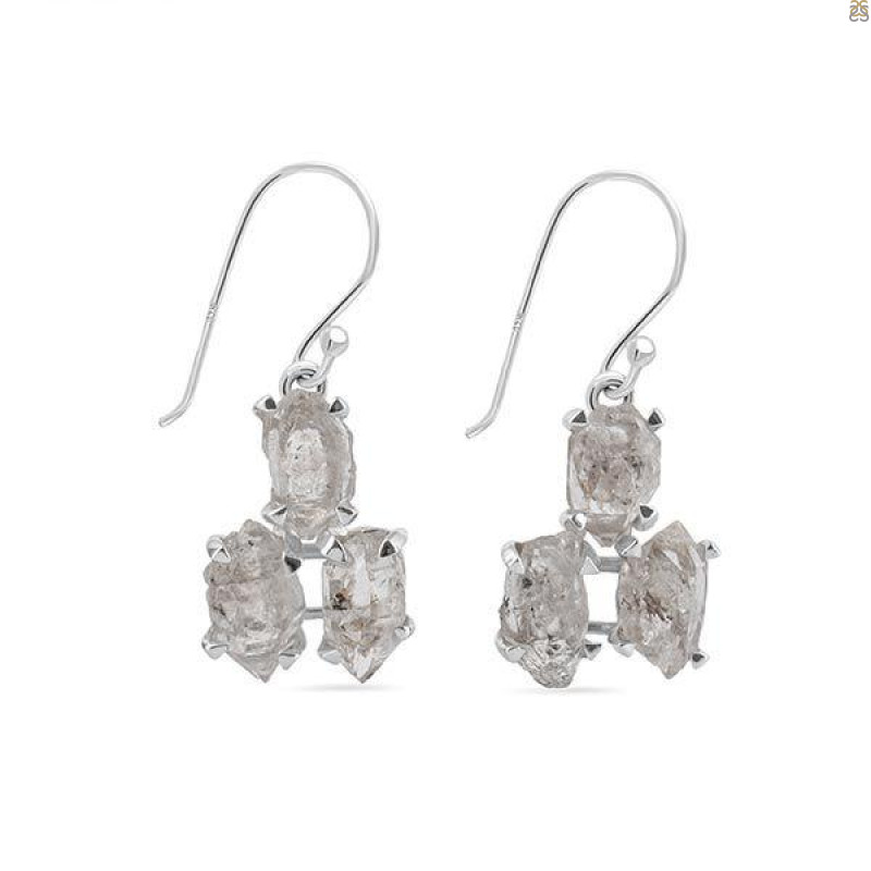 Petroleum Herkimer Diamond Rough Earring-2E HDP-3-26
