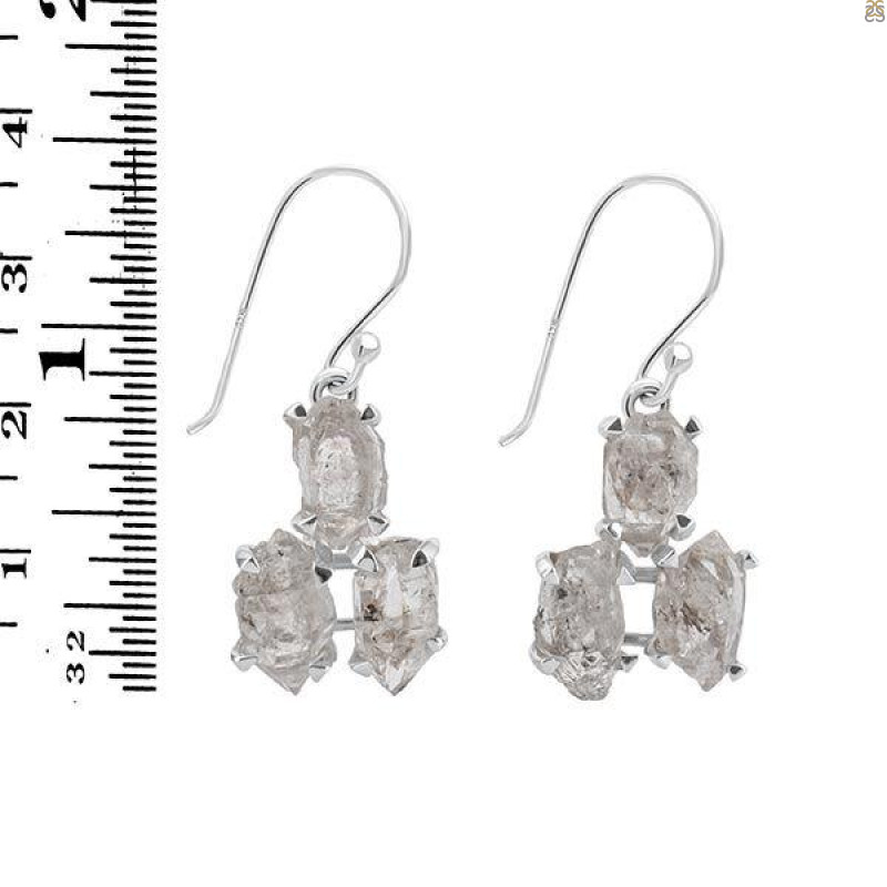 Petroleum Herkimer Diamond Rough Earring-2E HDP-3-26