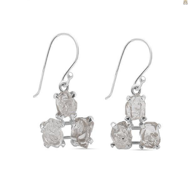 Petroleum Herkimer Diamond Rough Earring-2E HDP-3-27