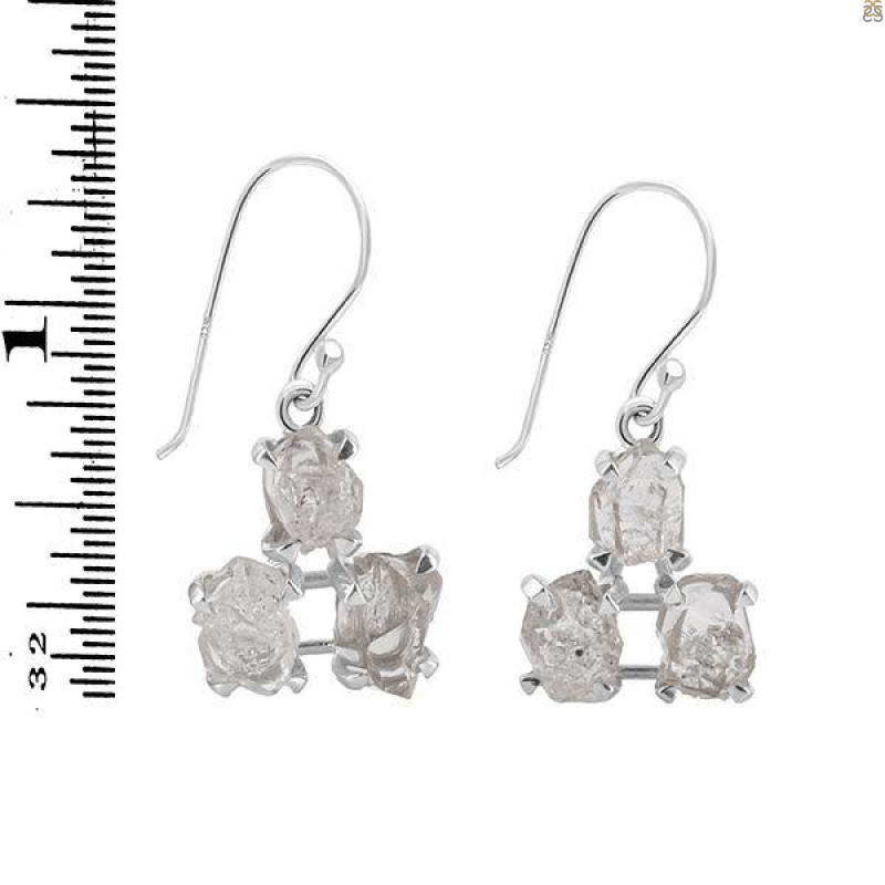 Petroleum Herkimer Diamond Rough Earring-2E HDP-3-27