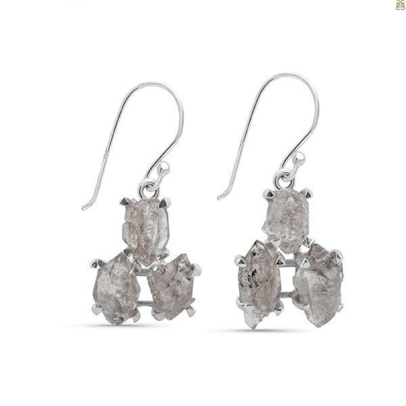 Petroleum Herkimer Diamond Rough Earring-2E HDP-3-28