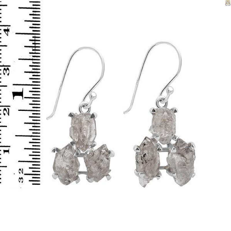 Petroleum Herkimer Diamond Rough Earring-2E HDP-3-28