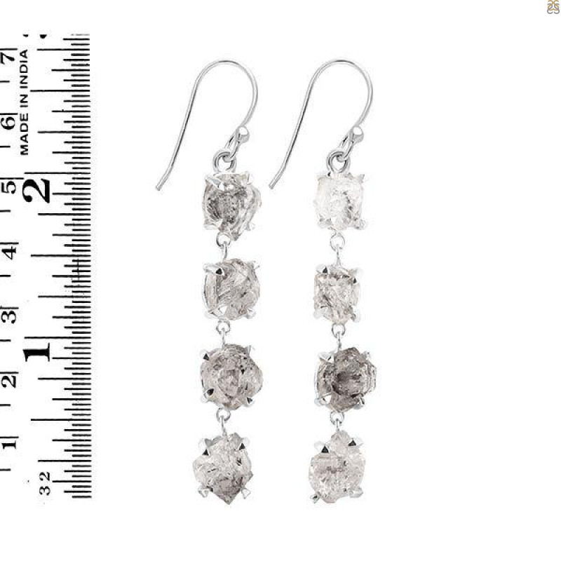 Petroleum Herkimer Diamond Rough Earring-2E HDP-3-298