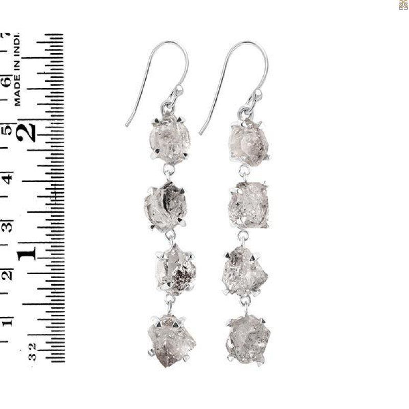 Petroleum Herkimer Diamond Rough Earring-2E HDP-3-299