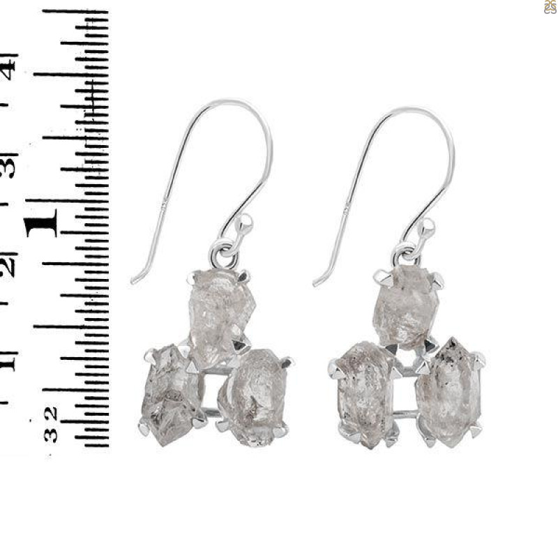 Petroleum Herkimer Diamond Rough Earring-2E HDP-3-30